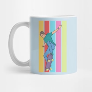 Boy love skateboard Pastel Candy Collection Mug